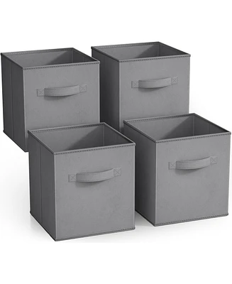 Sorbus 11 Inch Pack Foldable Fabric Storage Cube Bins with Handles - for Organizing Pantry, Closet, Nursery, Playroom