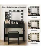 gaomon Vanity Desk with Mirror and Lights