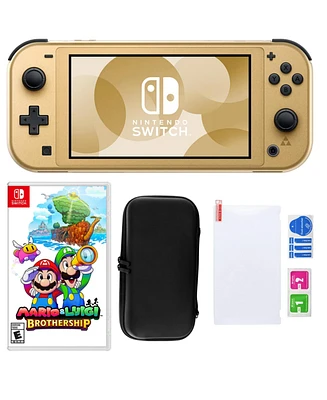 Nintendo Switch Lite Hyrule Console with Mario & Luigi Brothership & Accessories