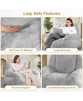 gaomon Giant Bean Bag Chair, Faux Fur Stuffed Bean Bag Couch
