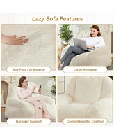 gaomon Giant Bean Bag Chair, Faux Fur Stuffed Bean Bag Couch