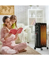 Gouun 1500W Oil Filled Portable Radiator Space Heater with Adjustable Thermostat