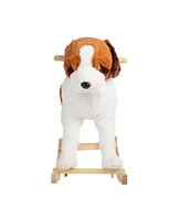 Happy Trails Plush Dog Rocking Horse