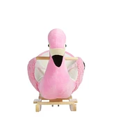 Happy Trails Flamingo Plush Rocking Horse