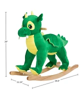 Happy Trails Plush Dinosaur Rocking Horse