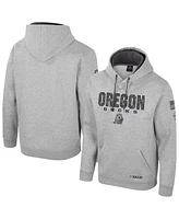 Colosseum Men's Heather Gray Oregon Ducks Oorah Oht Military Appreciation Pullover Hoodie