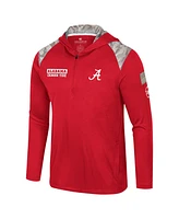 Colosseum Men's Crimson Alabama Tide Oht Military Appreciation Quarter-Zip Hoodie Jacket