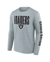 Fanatics Men's Gray Las Vegas Raiders Vision Long Sleeve T-Shirt