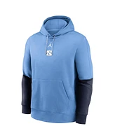 Jordan Men's Light Blue/Navy North Carolina Tar Heels 2024 Sideline Club Pullover Hoodie