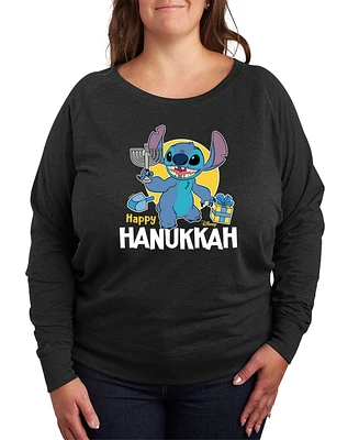 Hybrid Apparel Plus Lilo Stith Happy Hanukkah Graphic Pullover Top