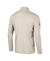 Colosseum Men's Natural Miami Hurricanes Oht Military Appreciation Quarter-Zip Jacket