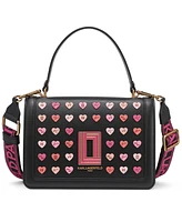 Karl Lagerfeld Paris Simone Small Leather Heart Pins Crossbody