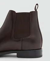 Mango Men's Polished Leather Chelsea Boots