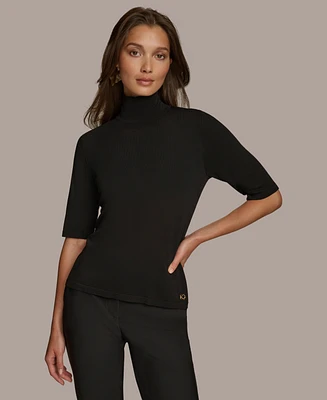 Donna Karan New York Women's Rib-Knit Turtleneck Sweater