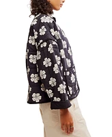 Free People Women's Chloe Cotton Floral Quilted Jacket