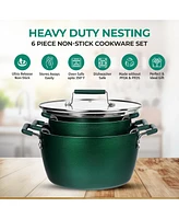 Granitestone 6-Piece Nonstick Nesting Stock Pots Set