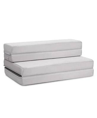 Gouun 4 Inch Folding Sofa Bed Foam Mattress with Handles-Twin Xl