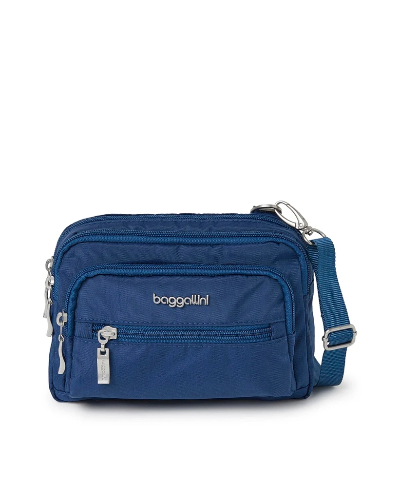Baggallini Triple Zip Crossbody Bag