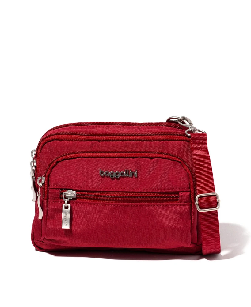 Baggallini Triple Zip Crossbody Bag