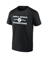 Fanatics Men's Black Los Angeles Dodgers 2024 World Series Champions Schedule T-Shirt