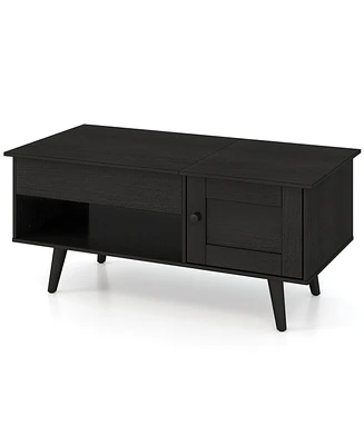 Gouun Lift Top Table with Storage and Hidden Compartment