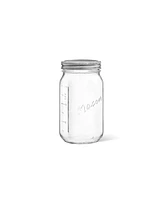 JoyJolt Wide Set of 6 Mason Jars with Airtight Lids