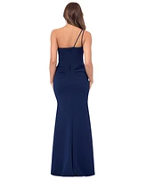 Xscape Women's One-Shoulder Scuba Sheath Gown