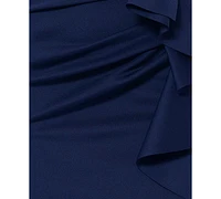 Xscape Women's One-Shoulder Scuba Sheath Gown