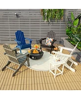 Gouun Foldable Weather Resistant Patio Chair with Built-in Cup Holder