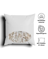 Ihi Home Meraki Cotton Velvet Border Pillow, 20"x 20"