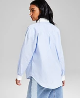 And Now This Women's Cotton Button-Front Long-Sleeve Shirt, Exclusively at Macy's