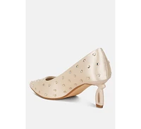 London Rag Madhara Heart-Shaped Rhinestones Pumps