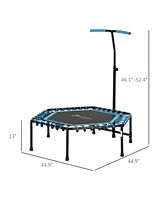 Soozier 45" Rebounder Trampoline with Led Light & Adjustable Handle,