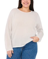 Vince Camuto Plus Crewneck Long-Sleeve Sweater, Exclusively at Macy's