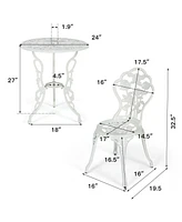 Gouun Outdoor Cast Aluminum Patio Furniture Set with Design
