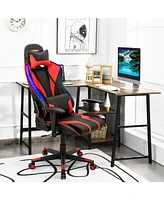 Gouun Gaming Chair Adjustable Swivel Computer Chair with Dynamic Led Lights