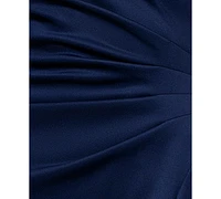 Xscape Women's Ruffled One-Shoulder Scuba Gown