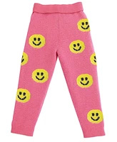 Kate Mack Little Girls Smiley Sweatshirt and Jogger, 2-Piece Set