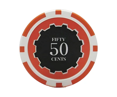 Slickblue Eclipse Poker Chips 25-Pack - Clay Composite, $0.50 Denomination