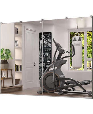 keonjinn Rectangle Metal Wall Mirror Home Gym