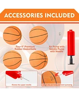 Inolait Foldable Basketball Arcade Game, Indoor Basketball Hoop Arcade with 4 Balls and Led Scoring System
