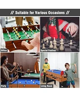 Sugift 4ft 7-in-1 Multi Game Table Set, Combo Game Table w/Hockey, Pool, Foosball & More for Family & Friends