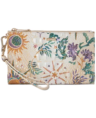 Brahmin Daisy Melbourne Embossed Leather Clutch