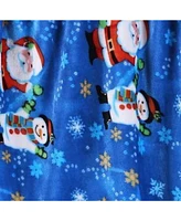 Kate Aurora Ultra Soft & Cozy Christmas Santa & Snowman Plush Throw Blanket - 50 in. W x 60 in. L