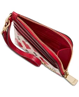 kate spade new york Devin Pixel Hearts Embossed Saffiano Leather Card Case Wristlet