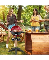 Costway Electric Bbq Grill 1350W Non-stick 4 Temperature Setting Outdoor Garden Camping