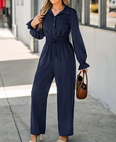 Cupshe Women's Elegant Flowy Cuff V Neck Jumpsuit, Created for Macy's