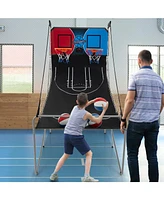 Gouun Dual Shot Basketball Arcade Game with 8 Game Modes and 4 Balls