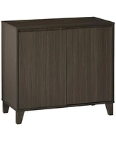 Kings Brand Furniture Carmelo 2-Door Accent Cabinet, Oak Gray