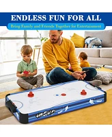 Sugift Air Hockey Table, Indoor Powered Hockey Game Table with 2 Pucks, 2 Pushers